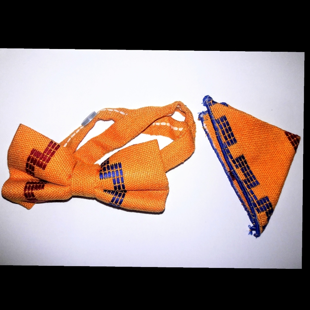Handmade African Bowtie w/ Pocket Square